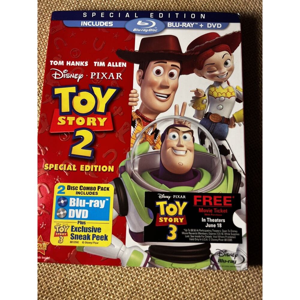 Toy Story 2 Special Edition Blu-Ray only--1 disc--with Tom Hanks and Tim Allen